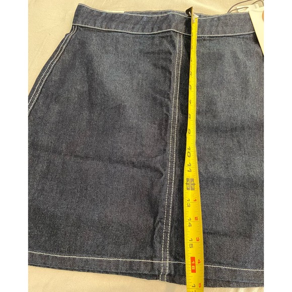 Cotton On Contrast Stitch Denim Classic Skirt Size 6 * wom170 - Picture 5 of 7